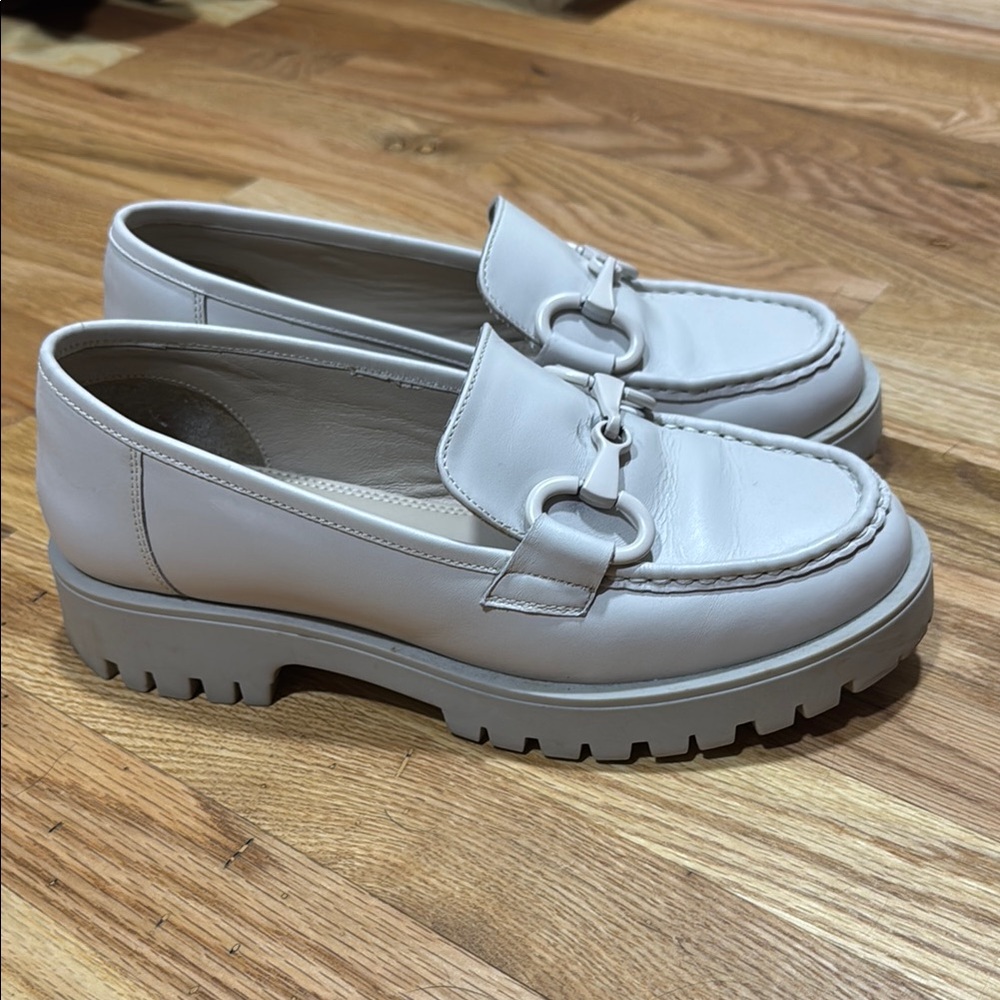 Dune London Women's Cream Chunky Loafers